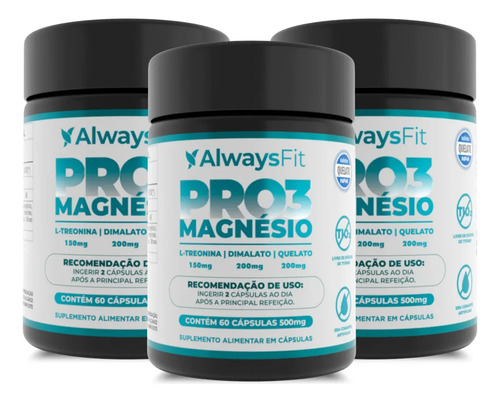 Pro3magnesio always fit kit 3 magnesio treonato quelato dima