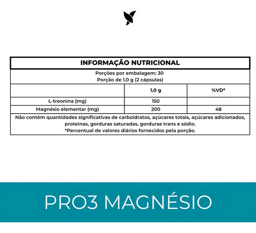 Pro3Magnésio da Always Fit L-Treonina, Quelato e Dimalato - 60 Cápsulas