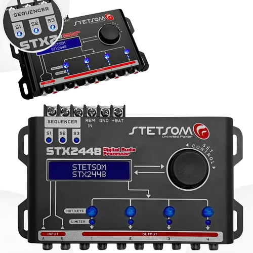 Processador de audio digital equalizador stx2448 stetsom som