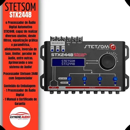Processador De Audio Digital Equalizador Stx2448 Stetsom Som