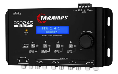 Processador de audio digital taramps pro 24s para som automo 1