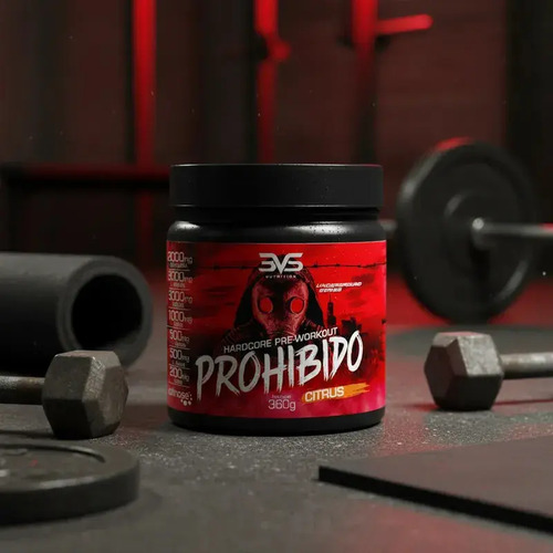 PROHIBIDO PRÉ TREINO 360g - Sabor: Citrus - A Combinação Perfeita de 8 Ingredientes que proporcionam energia do início ao fim do seu Treino