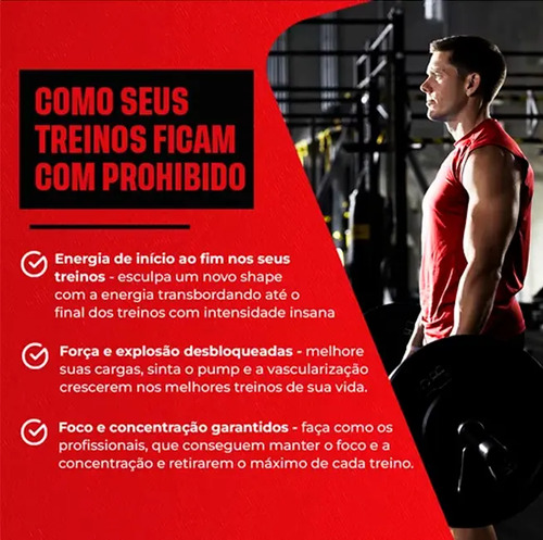 PROHIBIDO PRÉ TREINO 360g - Sabor: Citrus - A Combinação Perfeita de 8 Ingredientes que proporcionam energia do início ao fim do seu Treino