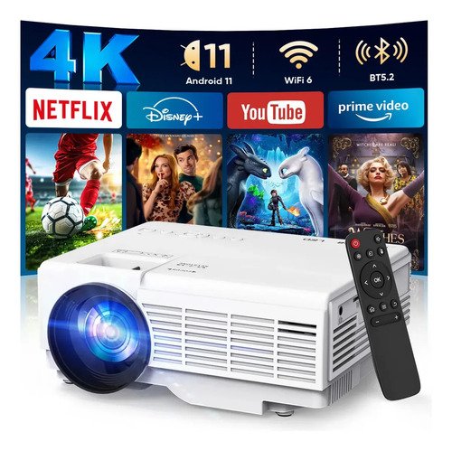 Projetor android 4k profissional 10000 lm ansi wi fi full hd