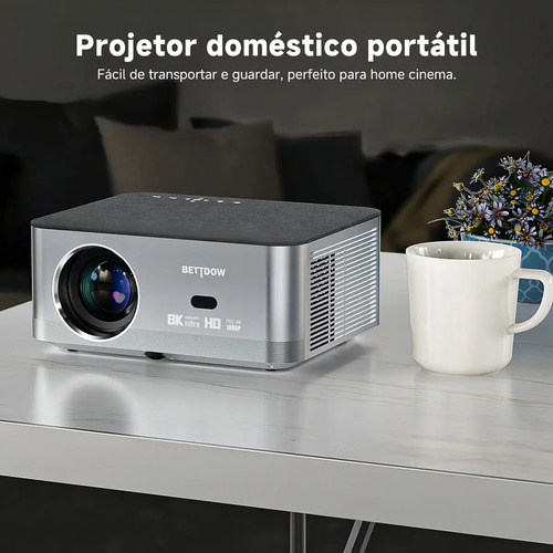Projetor Bettdow AC1041 Full HD 1080p 15000lm com Wi-Fi e Bluetooth