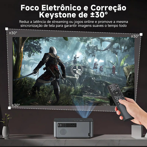 Projetor Bettdow AC1041 Full HD 1080p 15000lm com Wi-Fi e Bluetooth