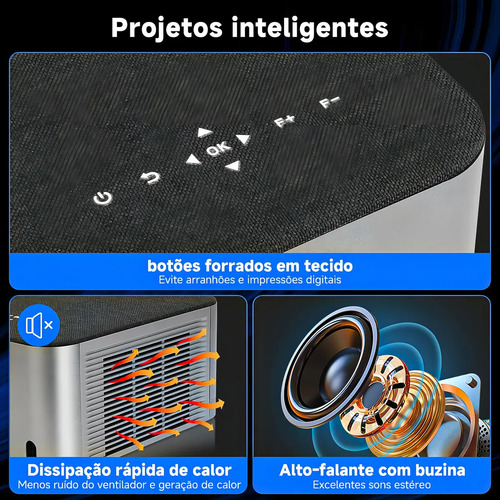 Projetor Bettdow AC1041 Full HD 1080p 15000lm com Wi-Fi e Bluetooth