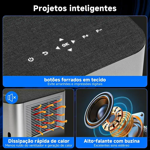 Projetor Bettdow Ac1041 Wifi Bluetooth Full Hd 15000lm