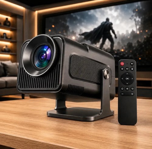 Projetor hy320 mini smart tv android wifi 6 390 ansi lumens