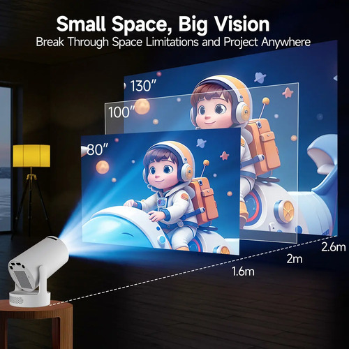 Projetor Magcubic HY300PRO+ HD 720p com Android 14, WiFi 6 e Bluetooth 5.4