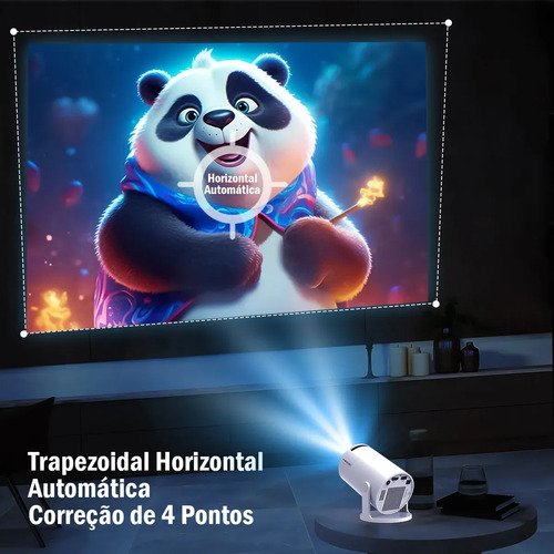 Projetor Magcubic HY300PRO Smart Mini LED Android 14 8K Wi-Fi 6 e Bluetooth 5.4 para Cinema em Casa Allwinner H726