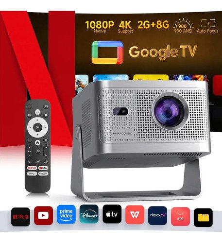 Projetor magcubic hy350gt full hd 1080p com google tv 900 an