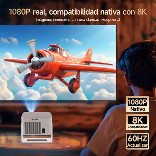 Projetor Magcubic HY350MAX Smart com Android, Wi-Fi e Bluetooth para Filmes em 8K