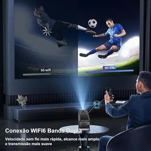 Projetor Mini Hy320 Wi-fi Smart Tv 4k Hd 110v/220v Portatil