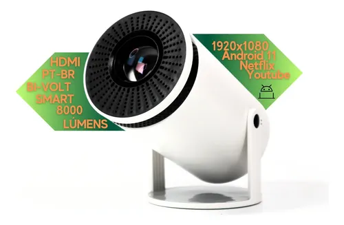 Projetor Portátil 4k Hd Android 11.0 Smart Wifi 5g Bluetooth