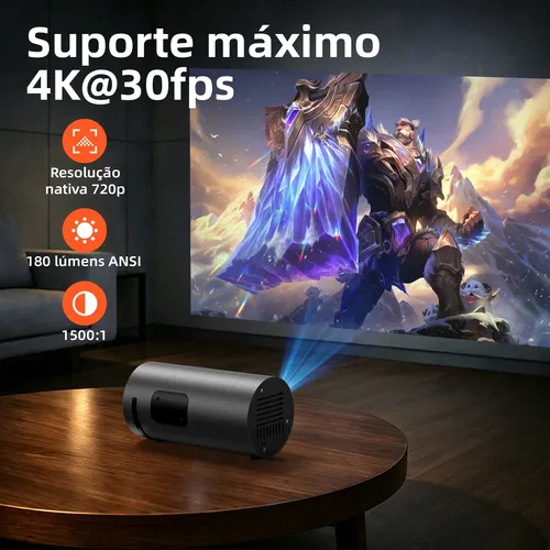 Projetor Portátil Bettdowac1093pro 350ansi 4kgtv Com Netflix