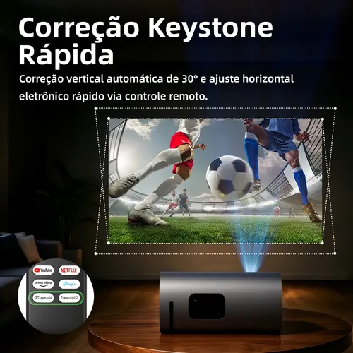Projetor Portátil Bettdowac1093pro 350ansi 4kgtv Com Netflix