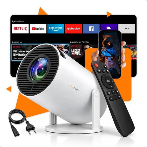 Projetor portatil mini hy300 4k full hd 1080p smart tv andro