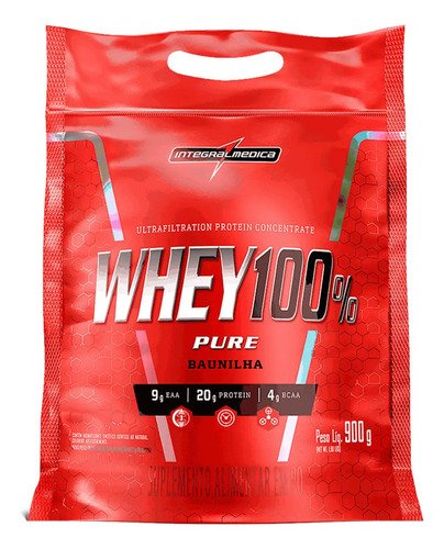 Proteina integralmedica whey 100 pure em po sabor baunilha x