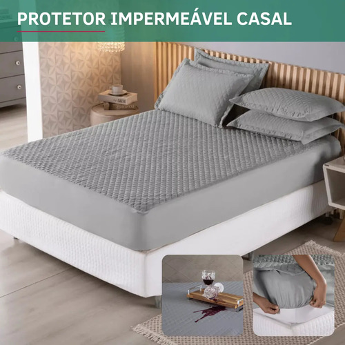 Protetor de colchao impermeavel casal matelado antiacaro ant
