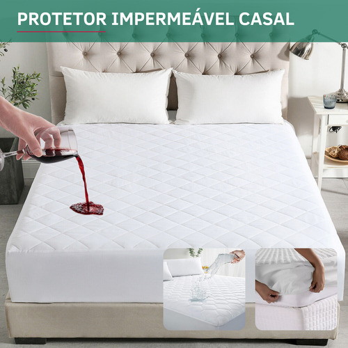 Protetor de colchao impermeavel casal matelado antialergico
