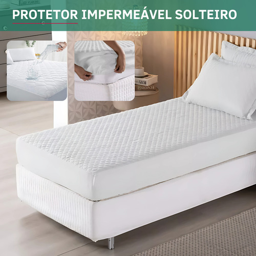 Protetor de colchao impermeavel solteiro matelado resistente