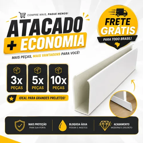 Protetor De Porta 3,5cm X 8cm Altura Salva Porta Cores 100cm