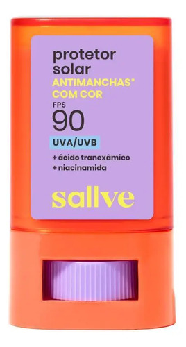 Protetor solar bastao fps90 com cor 3 15g sallve