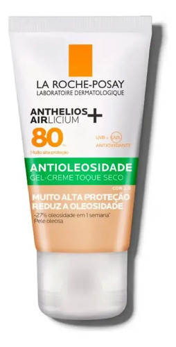 Protetor solar facial antioleosidade com cor fps80 controle