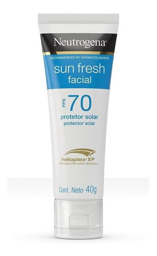 Protetor solar facial sun fresh fps 70 40g neutrogena