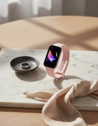Pulseira Multi Smartband B2 Rosé Wr201 Multilaser Liso Rosa