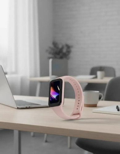 Pulseira Multi Smartband B2 Rosé Wr201 Multilaser Liso Rosa