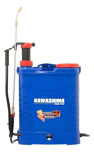 Pulverizador bomba costal 20l eletricomanual kit c 5 bicos