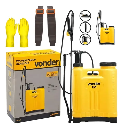 Pulverizador vonder jardinagem profissional costal 20 litros