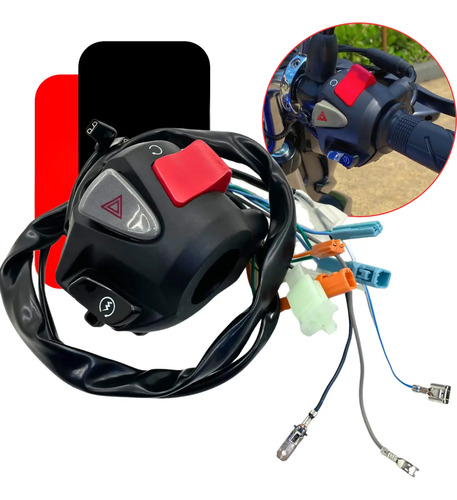 Punho interruptor de partida pisca alerta cb500 cg titan 160