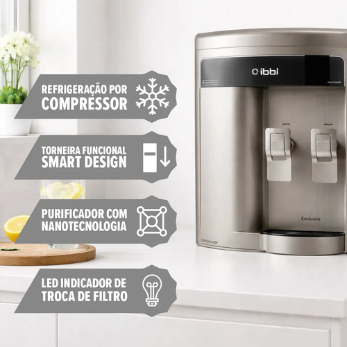 Purificador De Agua Exclusive Ibbl Fr600 Cor Prata