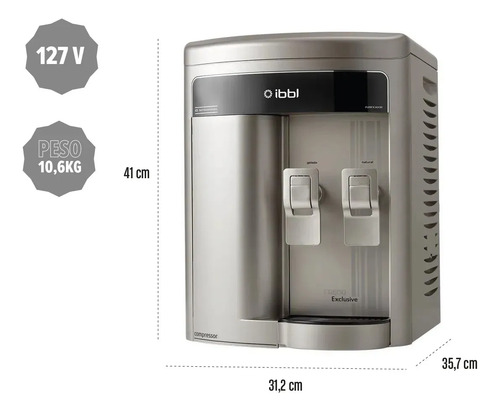 Purificador De Agua Exclusive Ibbl Fr600 Cor Prata