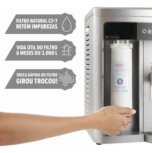Purificador De Agua Exclusive Ibbl Fr600 Cor Prata