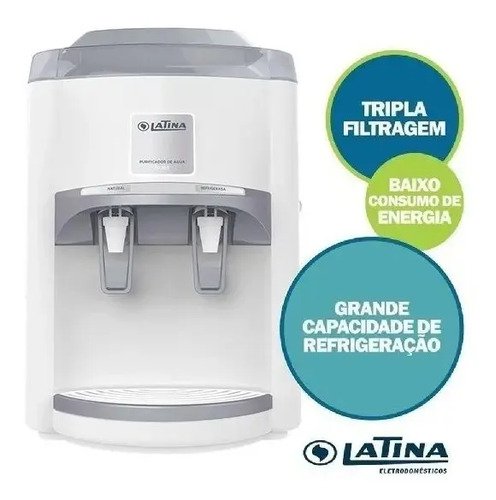 Purificador De Água Latina Refrigerado Compressor Pa355 Cor Branco