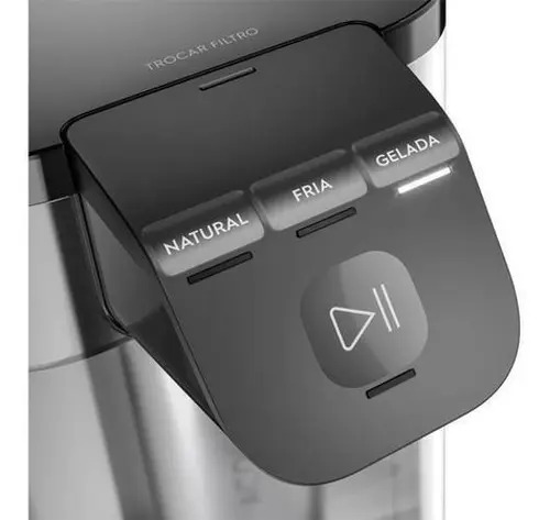 Purificador De Água Natural Fria E Gelada Eletrônico Placa Compacta Painel Touch Pure 4x PE12G Electrolux Cinza Grafite