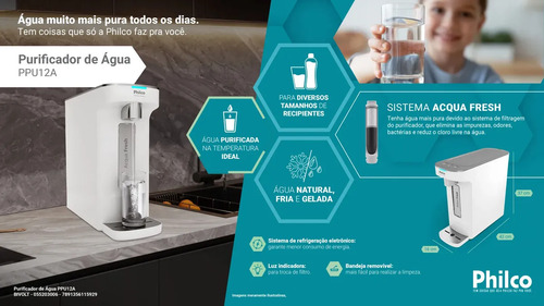Purificador de água Philco Branco PPU12A Bivolt