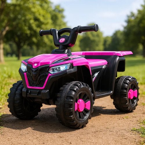 Quadriciclo Com Pedal Elétrico 6v Som E Farol Led Rosa Cor Rosa-pink Voltagem Do Carregador 127/220v