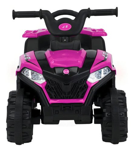 Quadriciclo Com Pedal Elétrico 6v Som E Farol Led Rosa Cor Rosa-pink Voltagem Do Carregador 127/220v