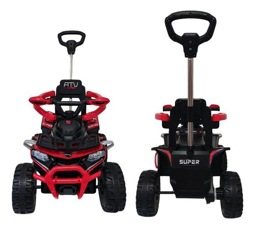 Quadriciclo passeio eletrico infantil haste direcionavel 6v 1