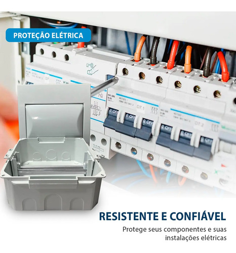 Quadro Distribuicao 12 Polos Din Embutir Trilho Din Pvc