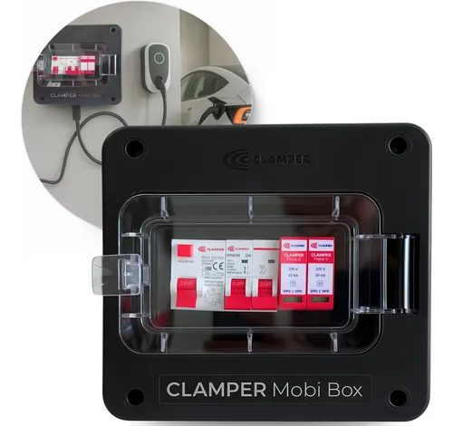 Quadro protecao clamper wallbox 8kw mobi carregador veicular
