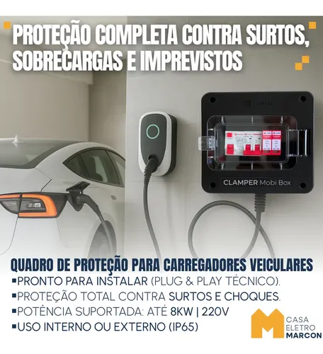 Quadro Proteção Clamper Wallbox 8kw Mobi Carregador Veicular