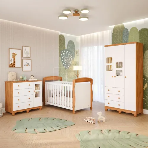 Quarto bebe berco americano marquesa guarda roupa comoda uli