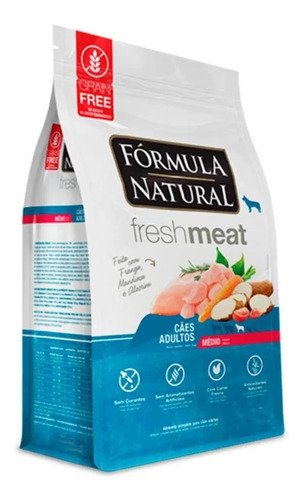 Ração Fórmula Natural Fresh Meat Cães Raças Médias Adultos Frango 12kg