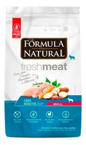 Ração Fórmula Natural Fresh Meat Cães Raças Médias Adultos Frango 12kg
